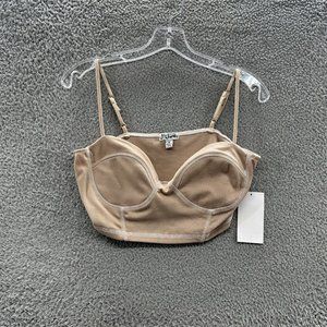 J For Justify Crop Top Women's Medium Beige Crop Top Ladies M